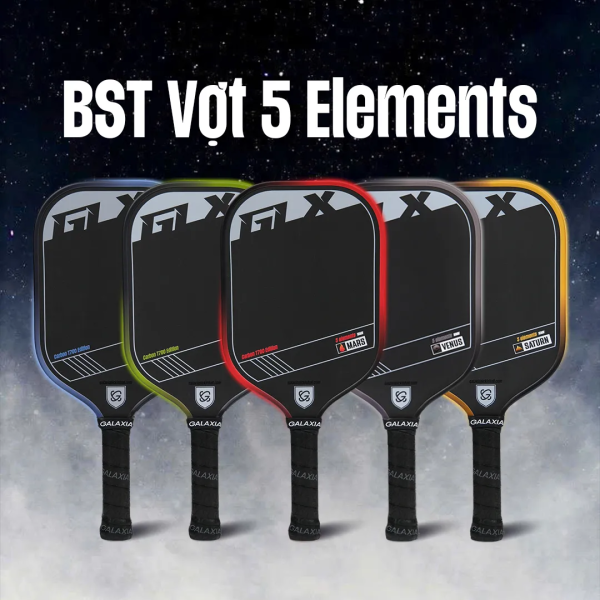 Vợt Pickleball Galaxia 5 Elements – Lõi Gen 4- Carbon T700- 14/16mm