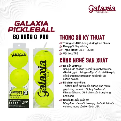thong so bong pickleball